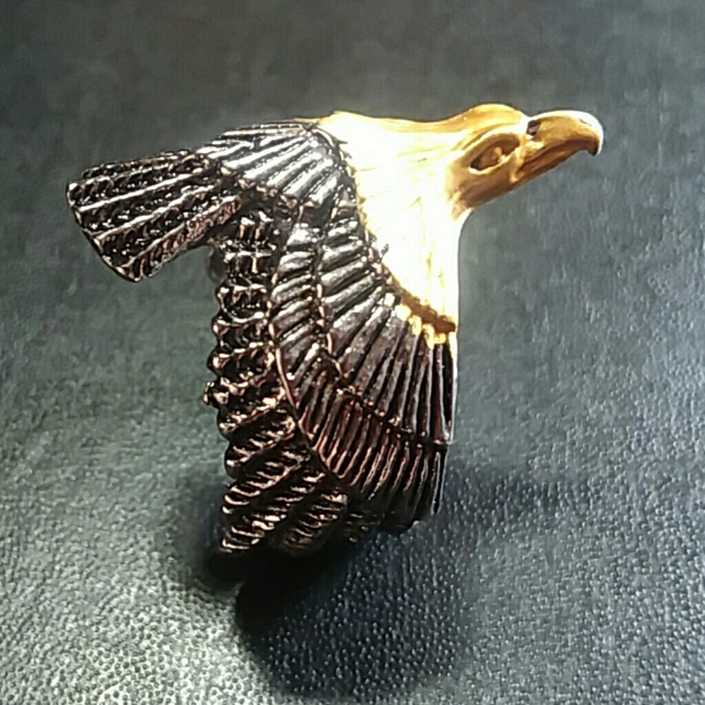 🇺🇸Mens Steel Flying Eagle Ring